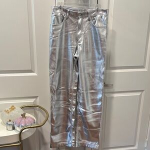 EUC Abercrombie & Fitch Silver High Rise 90s Relaxed Pants